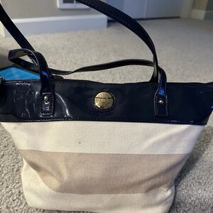 Tommy Hilfiger Navy and Cream Tote